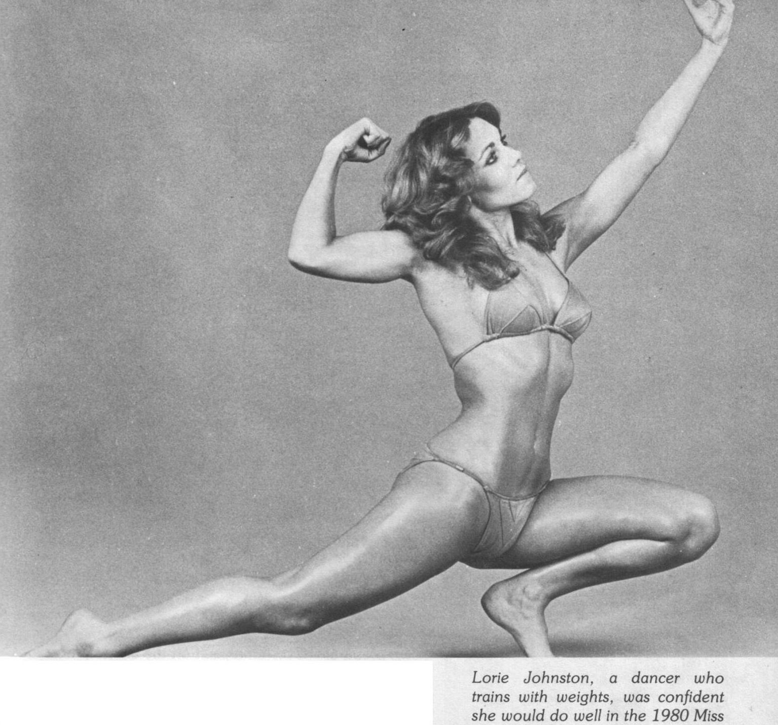 Lorie Johnston in a bikini