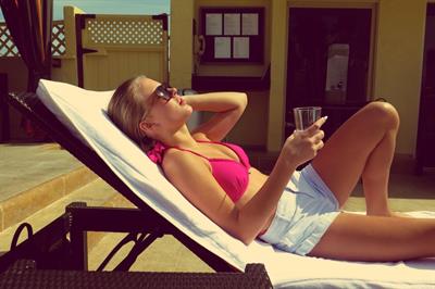 Zara Larsson in a bikini