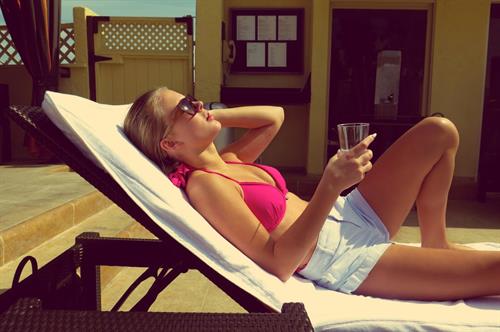 Zara Larsson in a bikini