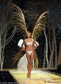 Bridget Hall in lingerie