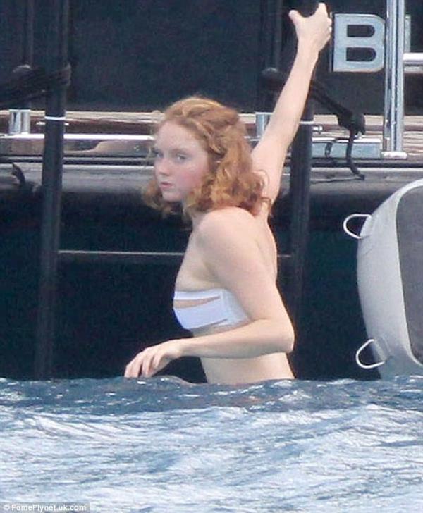 Lily Cole in a bikini