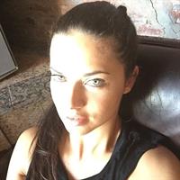 Adriana Lima taking a selfie