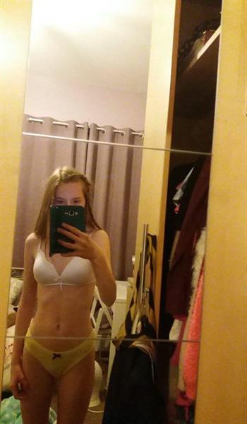Anonymous in lingerie taking a selfie