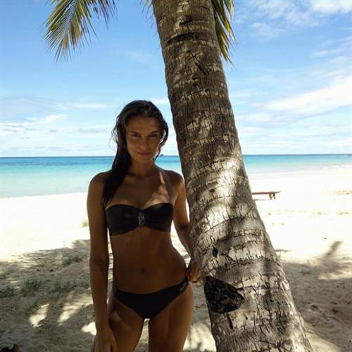 Nathalie Sinkvist in a bikini