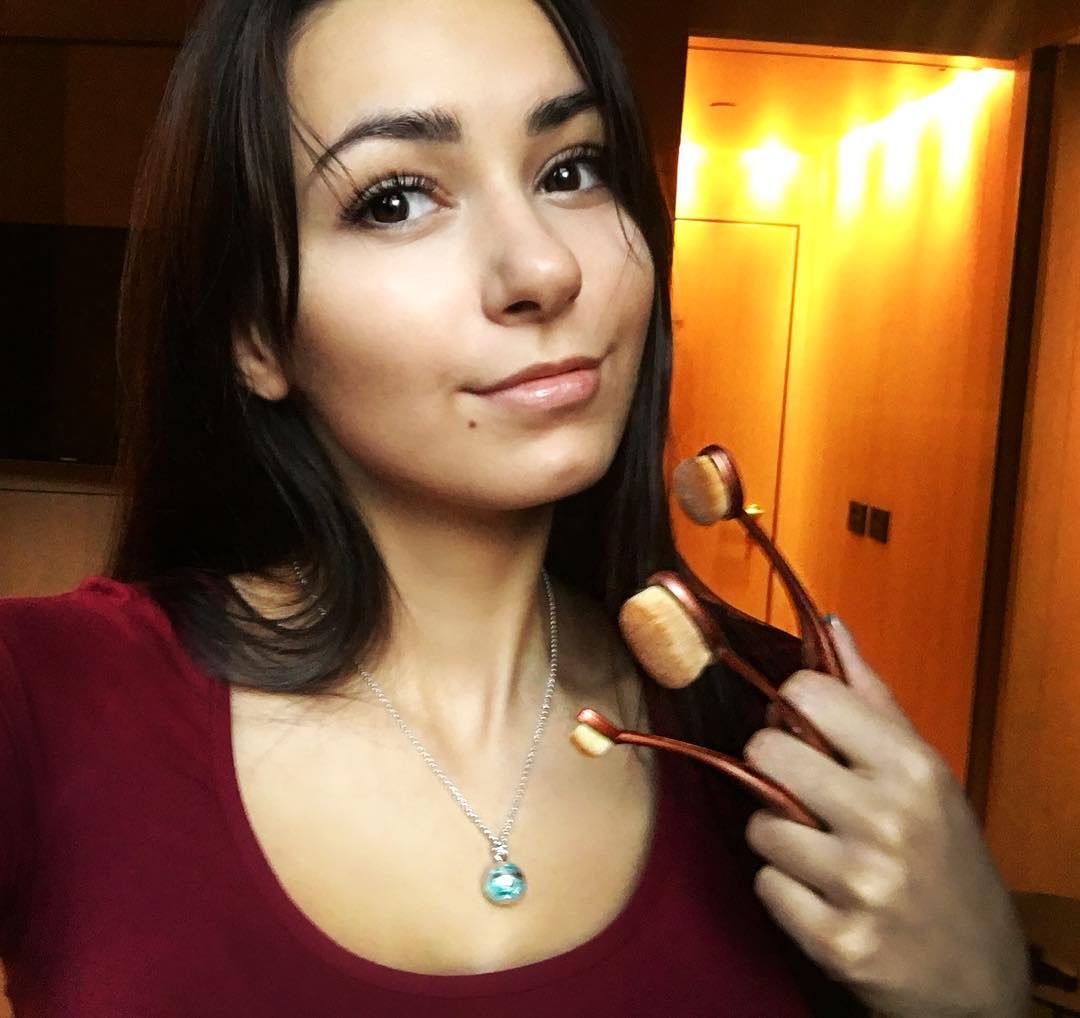 Helga Lovekaty taking a selfie