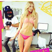 Anonymous in a bikini in lingerie