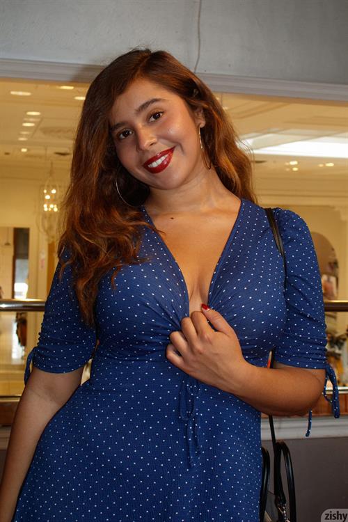 Sabrina Reyes Blue Dress