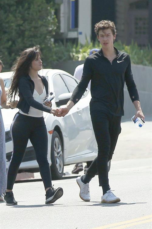 Camila Cabello Pictures Camila Cabello looking sexy seen in public with Shawn Mendes by paparazzi.