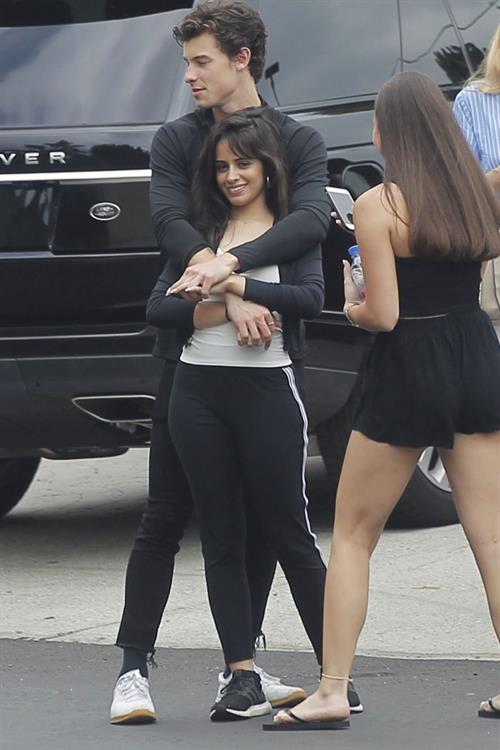 Camila Cabello Pictures Camila Cabello looking sexy seen in public with Shawn Mendes by paparazzi.