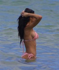 Chantel Jeffries sexy ass in a bikini at the beach in Miami seen by paparazzi showing nice cleavage.
























