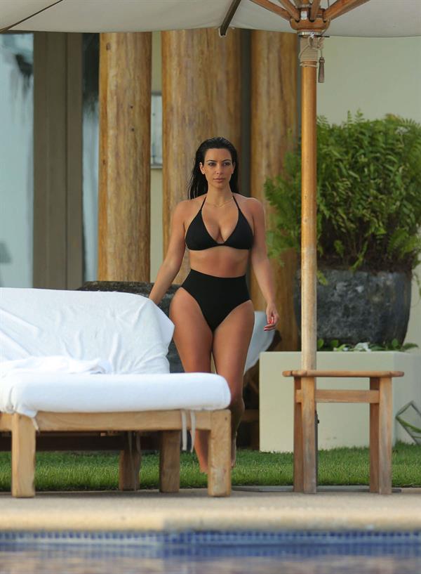 Kim Kardashian in a bikini