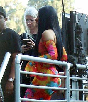 Cardi B boobs and booty on display on and off stage showing nice cleavage and her sexy ass in a tight dress.























