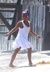 Christina Milian at the beach