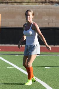 Kendra Wilkinson braless boobs showing her tits pokies seen by paparazzi playing soccer seen by paparazzi.












