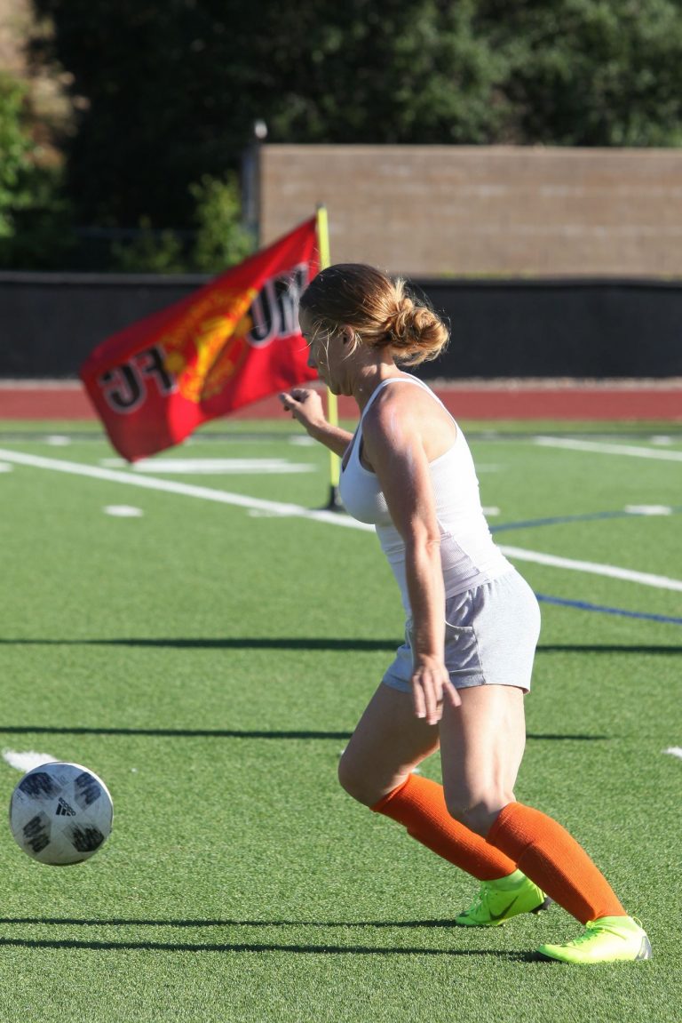 Kendra Wilkinson Pictures Kendra Wilkinson braless boobs showing her tits pokies seen by paparazzi playing soccer seen by paparazzi.