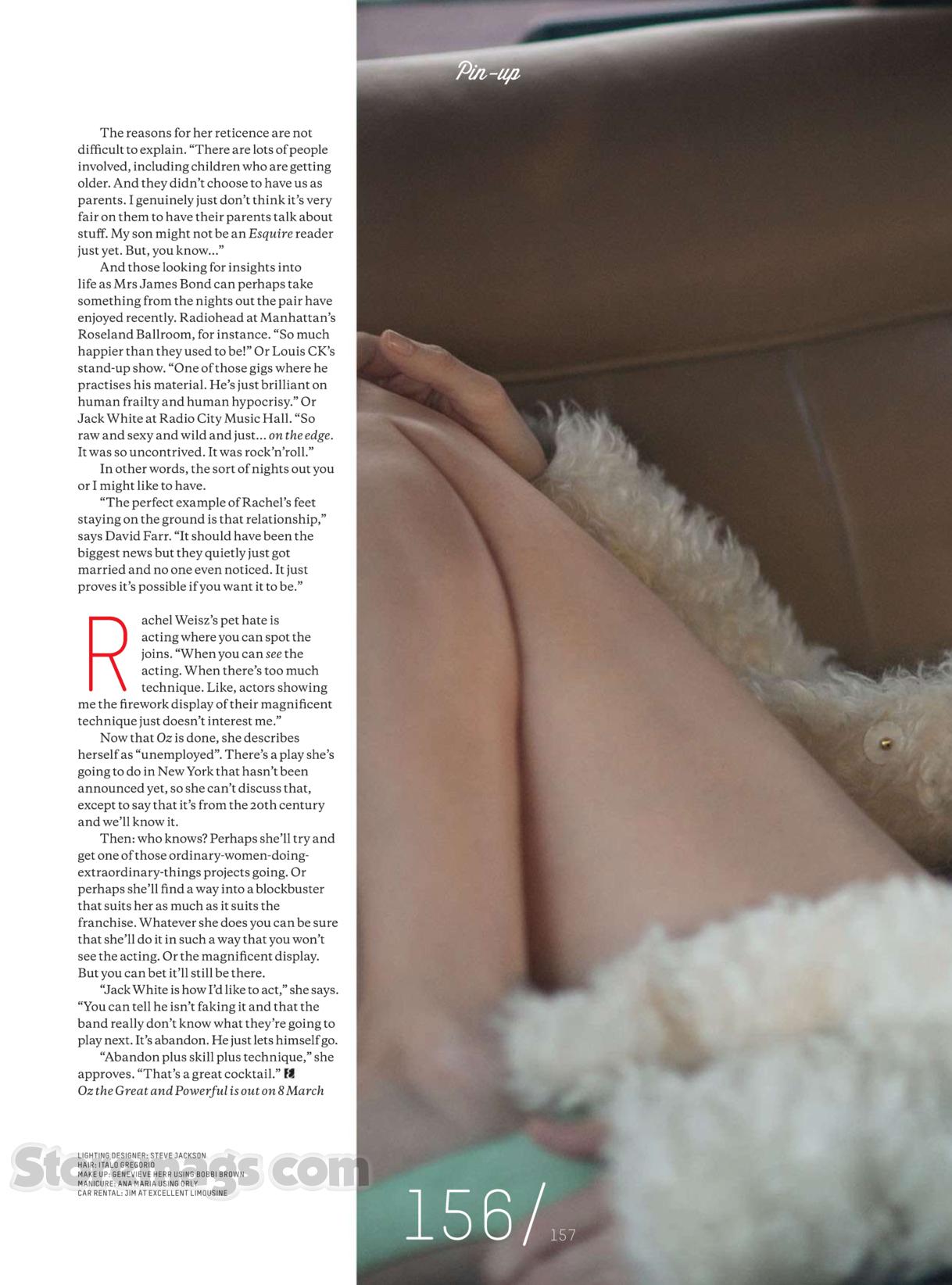 Rachel Weisz - Esquire April 2013