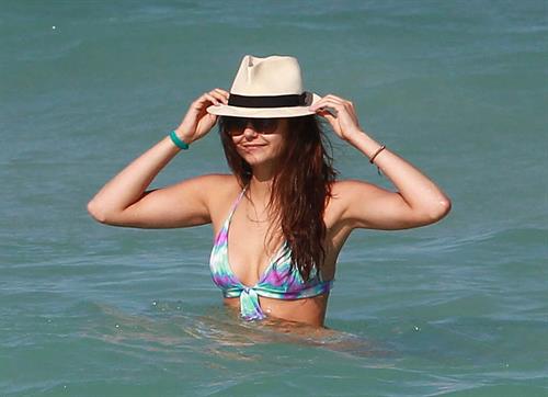 Nina Dobrev in a bikini