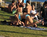 Samara Weaving in a bikini