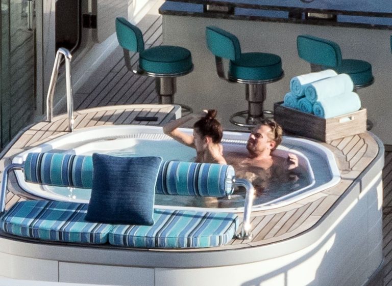 Camila Morrone Bikini Pictures Camila Morrone in a sexy swimsuit in a hot tub on a yacht with Leonardo DiCaprio seen by paparazzi.