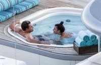 Camila Morrone in a sexy swimsuit in a hot tub on a yacht with Leonardo DiCaprio seen by paparazzi.










