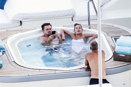 Camila Morrone Bikini Pictures Camila Morrone in a sexy swimsuit in a hot tub on a yacht with Leonardo DiCaprio seen by paparazzi.