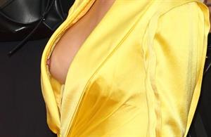 Kristin Cavallari nip slip wardrobe malfunction flashing her braless boob to paparazzi.















