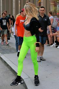 Joy Corrigan sexy ass in tight pants and boobs with hard nipples in New York.








