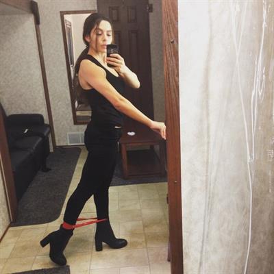 Sarah Shahi taking a selfie