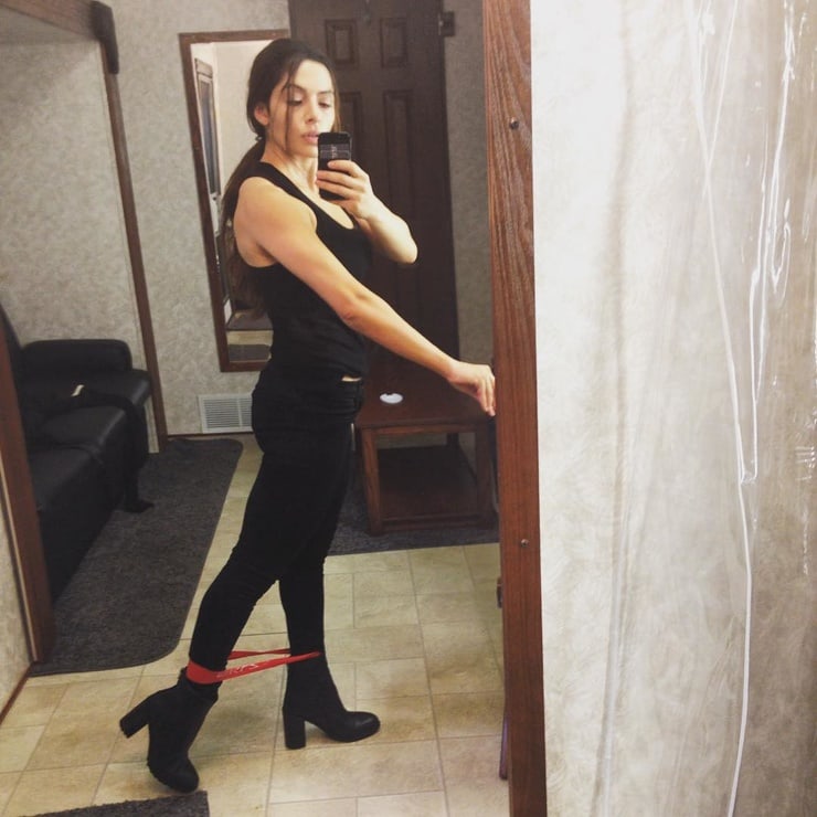 Sarah Shahi taking a selfie