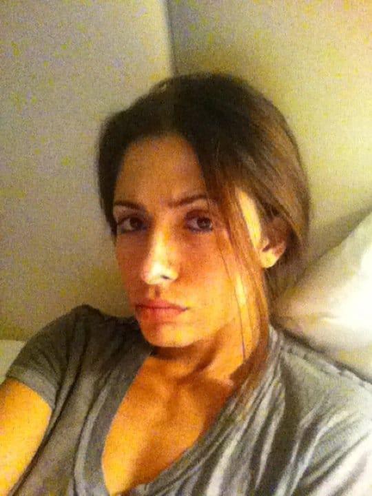 Sarah Shahi taking a selfie