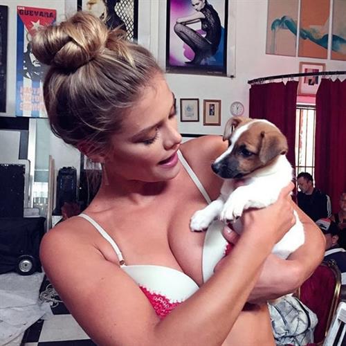 Nina Agdal in lingerie