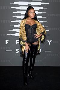 Normani Pictures Normani sexy showing nice cleavage seen by paparazzi showing up to the Savage X Fenty Show.