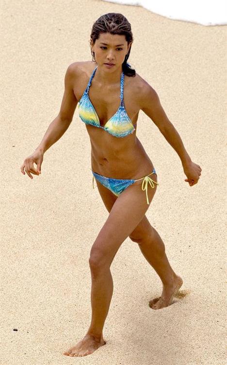 Grace Park in a bikini