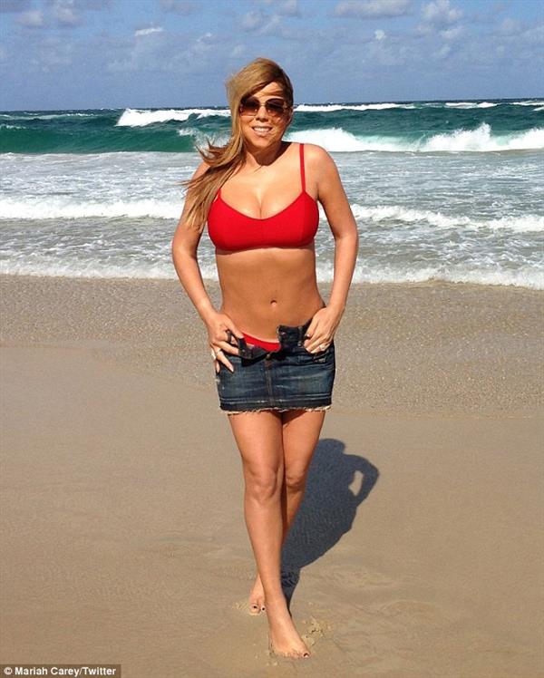 Mariah Carey in a bikini