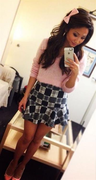 Brenda Song taking a selfie