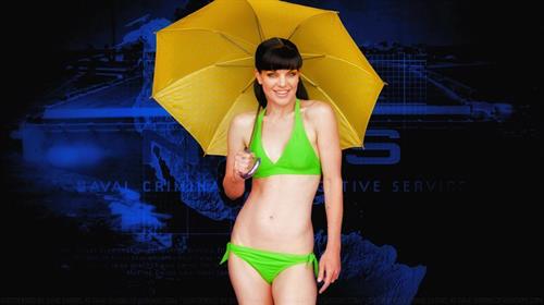 Pauley Perrette in a bikini