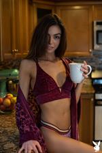 Oila Adams Slim Nude Model in the Kitchen