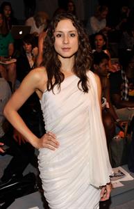 Troian Bellisario at Spring 2013 Mercedes-Benz Fashion Week, September 6, 2012 