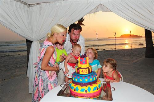 Tori Spelling Celebrates her birthday with family at the St Regis Punta Mita Resort in Mexico (May 20, 2013) 