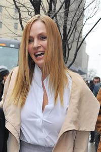 Uma Thurman Donna Karan show Fall 2013 MBFW in New York February 11, 2013 