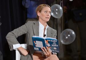 Uma Thurman joins Cat In The Hat On NEA's Read Across America Day at New York Public Library (01.03.0213) 