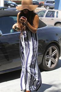 Vanessa Hudgens in a big floppy hat in Los Angeles on April 11, 2013