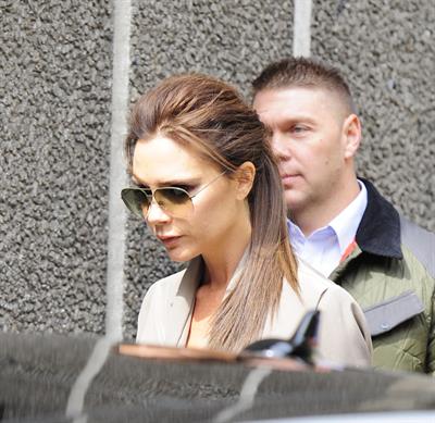 Victoria Beckham leaving London's Vogue Festival in London on April 28, 2013