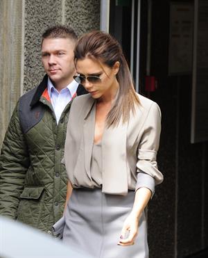 Victoria Beckham leaving London's Vogue Festival in London on April 28, 2013