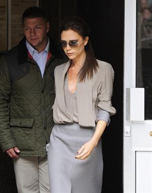 Victoria Beckham leaving London's Vogue Festival in London on April 28, 2013