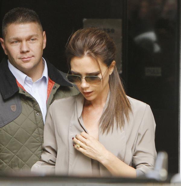 Victoria Beckham leaving London's Vogue Festival in London on April 28, 2013