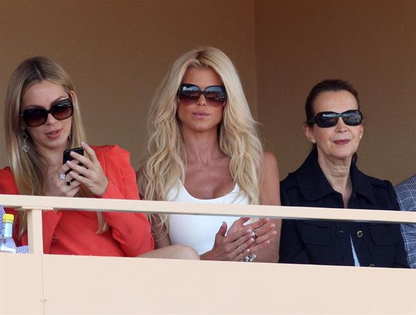 Victoria Silvstedt Attends Novak Djokovic match at Monte-Carlo RoleMasters in Monaco (April 18, 2013) 