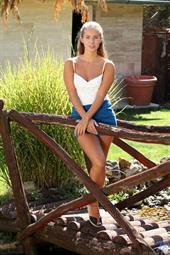 Never shy about her sexuality, Kinuski is happy to get naked and cum anytime, anywhere. On this sunny day, she sheds her clothes outdoors so she can give her tan lined titties a good rubdown and then sink her fingers knuckles deep into her cream filled bald fuck hole until she's moaning.