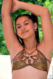 Papaya Zero fills out her bikini nicely with her small tits and perky ass. Lounging outdoors, she gradually strips down to nothing and runs her hands from tits to twat. Her juices are wet and slippery as she slides her hand up and down her bare snatch. You'll want to dive right into that meaty fuck hole!