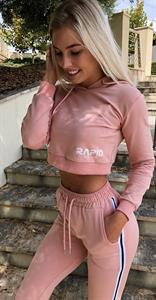 Emma in Pink Sweats with Halter Top